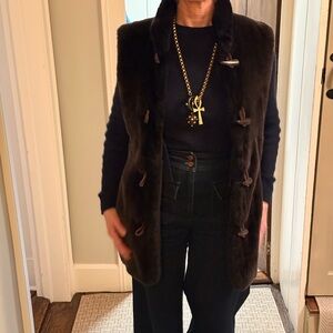 Soft nutria fur vest